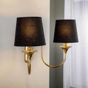 Baranio seinävalaisin kangasvarjostimilla, 2-lamppuinen