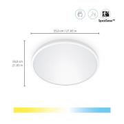 WiZ SuperSlim LED kattovalaisin CCT Ø55cm valkoinen