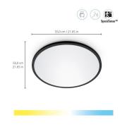 WiZ SuperSlim LED kattovalaisin CCT Ø55cm musta