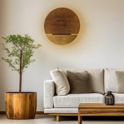 LED-seinävalaisin Sun puusta