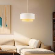 Riippuvalaisin Boho, Ø 45 cm, 1-lamppuinen, kermanvalkoinen/rottinki