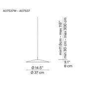 Luceplan Koinè LED-riippuvalaisin 927 Ø37cm musta