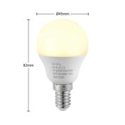 Lindby LED-lamppu E14 G45 4.5W 3,000K opaali 3 kpl sarja