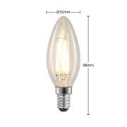 LED-filamenttilamppu E14 4W 827 kynttilä him., 5x