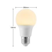 LED-lamppu E27 A60 8W 3 000 K opaali, 6 kpl