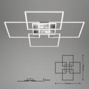 Frame S LED-kattovalaisin, 72,4x72,4 cm, alumiini