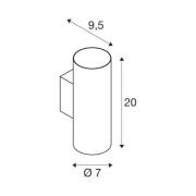 SLV Asto Tube -seinävalaisin GU10, up/down, musta