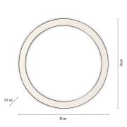 LED-kattovalaisin PURE Lines, Ø 50 cm, antrasiitti, CCT, kaukosäädin