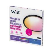 WiZ SuperSlim LED kattovalaisin RGBW Ø42cm musta