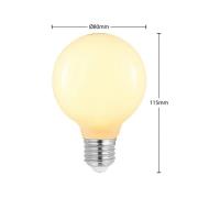 LED-lamppu E27 8W G80 2700K himmennys opaali 3 kpl