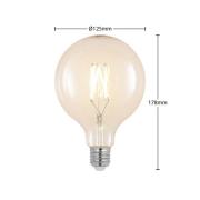 LED-filamentti E27 8W 2700K G125 globe kirkas 3kpl