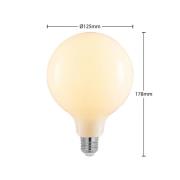 LED-lamppu E27 6W 2700K G125 himmennys opaali 3kpl