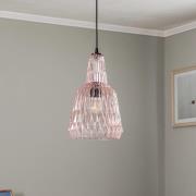 Lindby Riippuvalaisin Belarion, vaaleanpunainen, 1-valo, lasi, Ø 23 cm