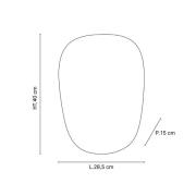 MARKET SET Seinälamppu Screen 70's, korkeus 40 cm, koivu, tekstiili