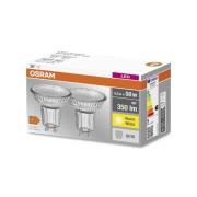 LED-heijastin GU10 PAR16 4.3W 2,700K 36° 2 kpl:n sarja