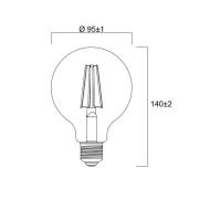 Sylvania E27 filamentti LED G95 4W 2700 K 840 lm