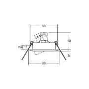 BRUMBERG Drawer upotettava spotti, kääntyvä, ruostumaton teräs