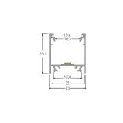 BRUMBERG lisäprofiili korkeus 25 mm pituus 1 m valkoinen