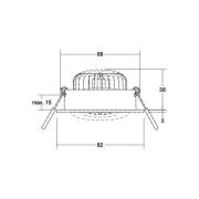 BRUMBERG BB33 -LED-uppovalo, ei himmen., valkoinen