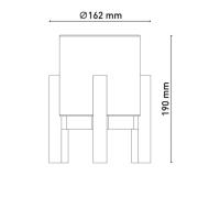 Madita LED-pöytävalaisin, korkeus 19 cm, luonnonvalkoinen/pellavainen