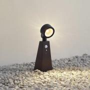 Lindby LED-aurinkovalaisin Raide, sensori, musta, alumiini