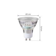 Arcchio LED-lamppu GU10 4.7W 2700K 850lm lasisarja, 10 kpl