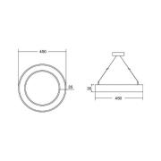 BRUMBERG Biro Circle Ring 3,5 suora Ø 45cm CA valkoinen 3000 K