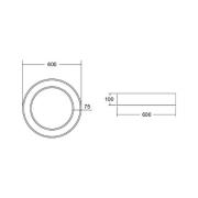 BRUMBERG Biro Circle Ring kattorengas, Ø 60cm, DALI, musta, 840