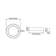 BRUMBERG Biro Circle Ring Katto 25 W Ø 60 cm on/off valkoinen 840