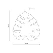 Monstera seinävalaisin, lehden muotoinen, 3 x G9, teräs, ruskea