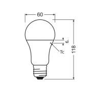 OSRAM LED Classic Star, matta, E27, 14 W, 4 000 K, 1 521 lm