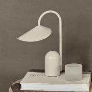 ferm LIVING LED ladattava pöytävalaisin Arum, beige, himmennettävä, IP...