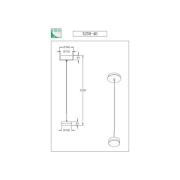 LED-riippuvalaisin Dunk, alumiini, 1-valo, 3000 K, metallia