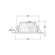 BRUMBERG LED uppoasennusvalaisin Lydon Mini, valkoinen, DALI, 4 000 K