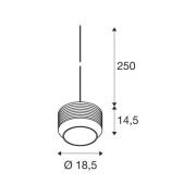 Pantilo Rope 19 -riippuvalaisin, hopeanvärinen, teräs, Ø 18,5 cm