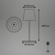 Ladattava LED-pöytävalaisin 7507015, antrasiitti RGBW IP44