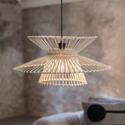 Riippuvalo Duplici, luonnonväri, bambu, Ø 57 cm, E27