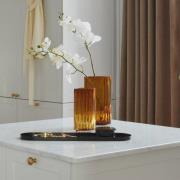 AYTM-maljakko Folium, korkeus 20 cm, meripihkanvärinen, lasi