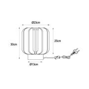 Rafal tekstiilipöytävalaisin, Ø 23 cm, harmaa, E27
