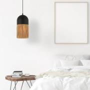 Riippuvalaisin 23071, musta/luonnonväri, Ø18cm, metalli, paperi