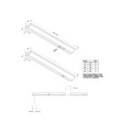 LED uppoasennusvalaisin ModuLite F, alumiini, 120 cm, 4000 K alumiini