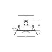 BRUMBERG LED upotettava valonheitin Seven-R, 3000 K, mattavalkoinen,