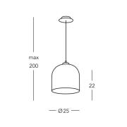 KOLARZ Chalet riippuvalaisin, Ø 25 cm, valkoinen/ruskea, lasi/puu