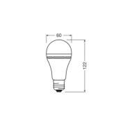 OSRAM LED-lamppu E27 8W matta 2700K ladattava akku hätävalo