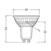 OSRAM LED-lamppu PAR16 heijastin GU10 2.5W 100° 2,700K