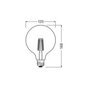 OSRAM LED-lamppu Globe G125 E27 7.2W hehkulanka 2,700K