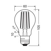 OSRAM LED-lamppu E27 5W hehkulanka 2700K 1055lm 2-pack 2-pack