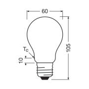 OSRAM LED-lamppu E27 5W matta 2,700K 1055lm 2er