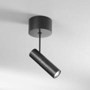 Egger DLS LED-kohdevalaisin Zooom XL, pinta-asennettava, 3000K, musta