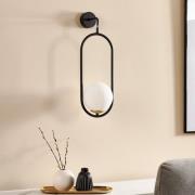 Seinävalaisin Samba, opaali/musta, 1-lamppuinen